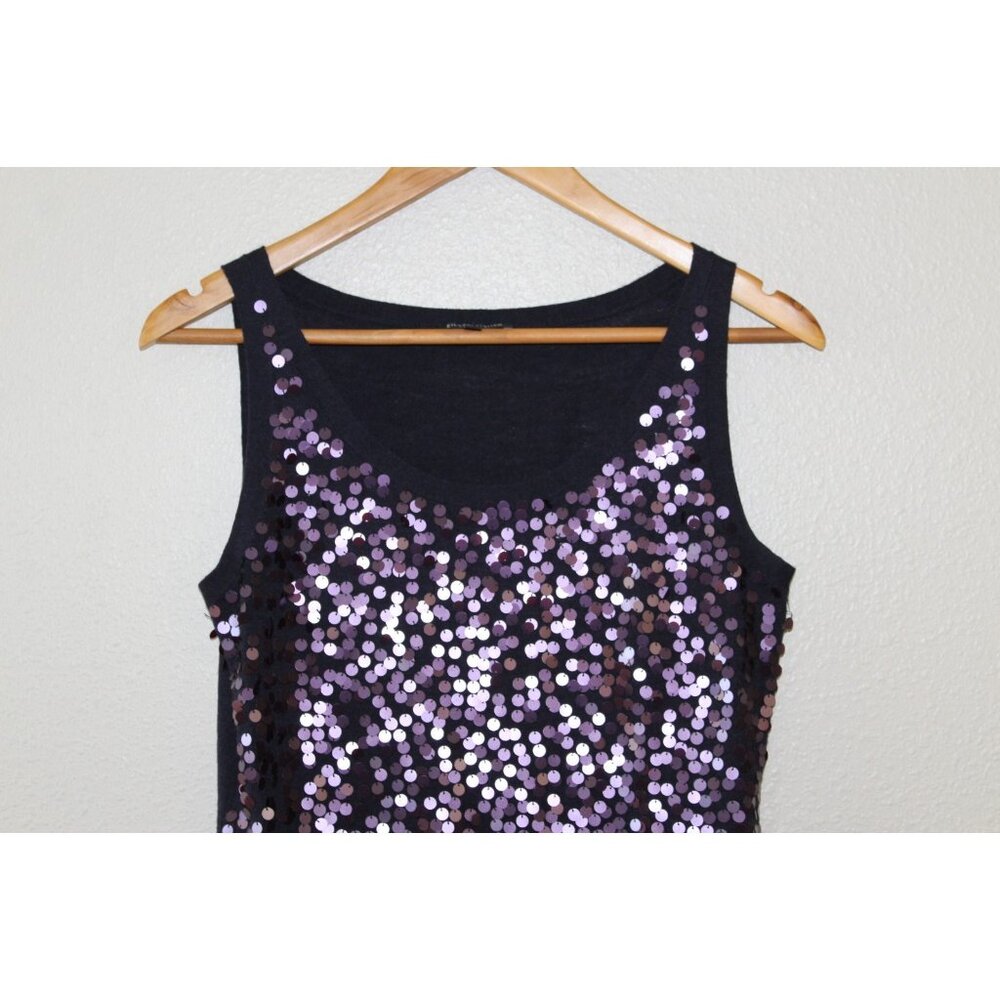 Eileen Fisher Purple Sequins Merino Wool Sleeveless Tank S - Picture 2 of 5